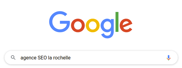 Recherche sur Google d'une agence SEO à la Rochelle