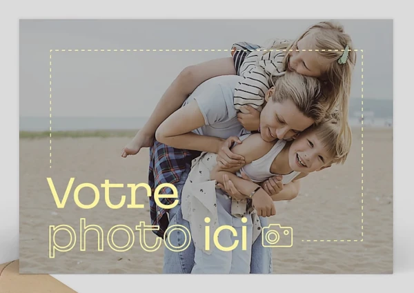 Carte postale personnalisée avec ses propres photos et texte