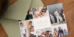 L'attention particulière de la carte de vœux photo